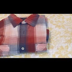 Plaid Short Sleeve Button-Up Shirt